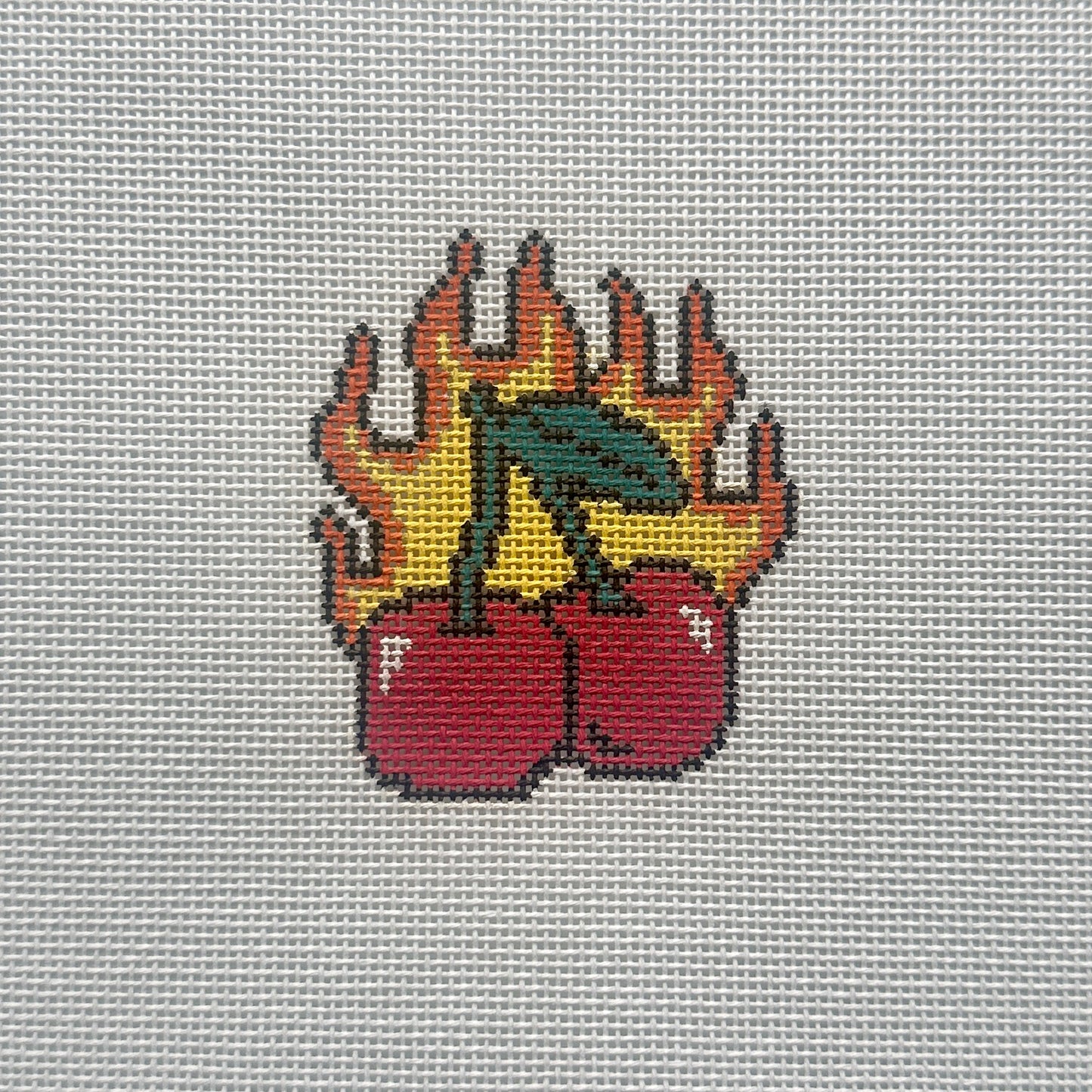 Flaming Cherry Needlepoint Canvas
