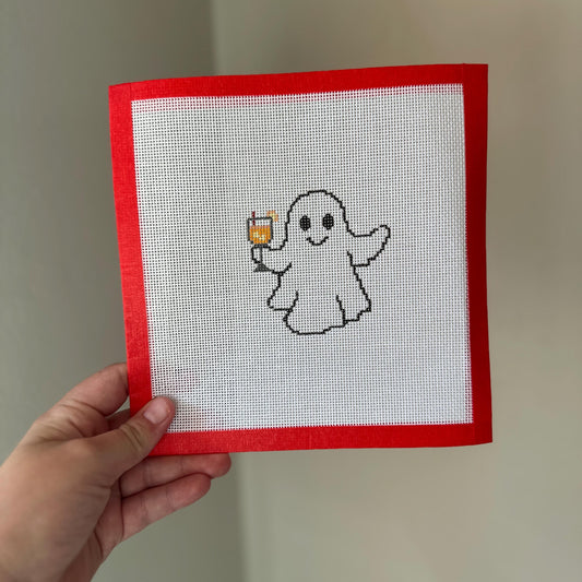 Aperol Spritz Ghost Needlepoint Canvas