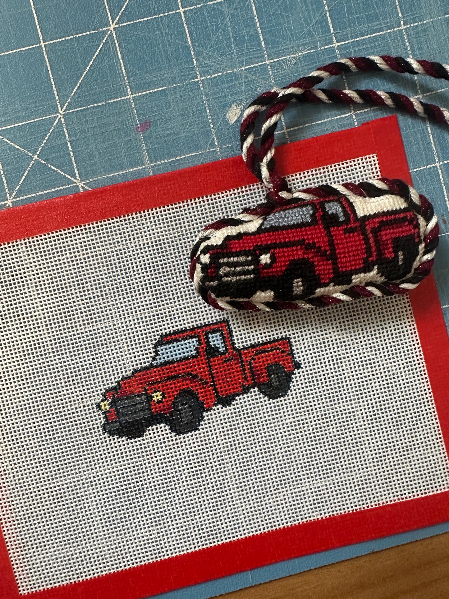 Bella’s Red Truck Needlepoint Canvas