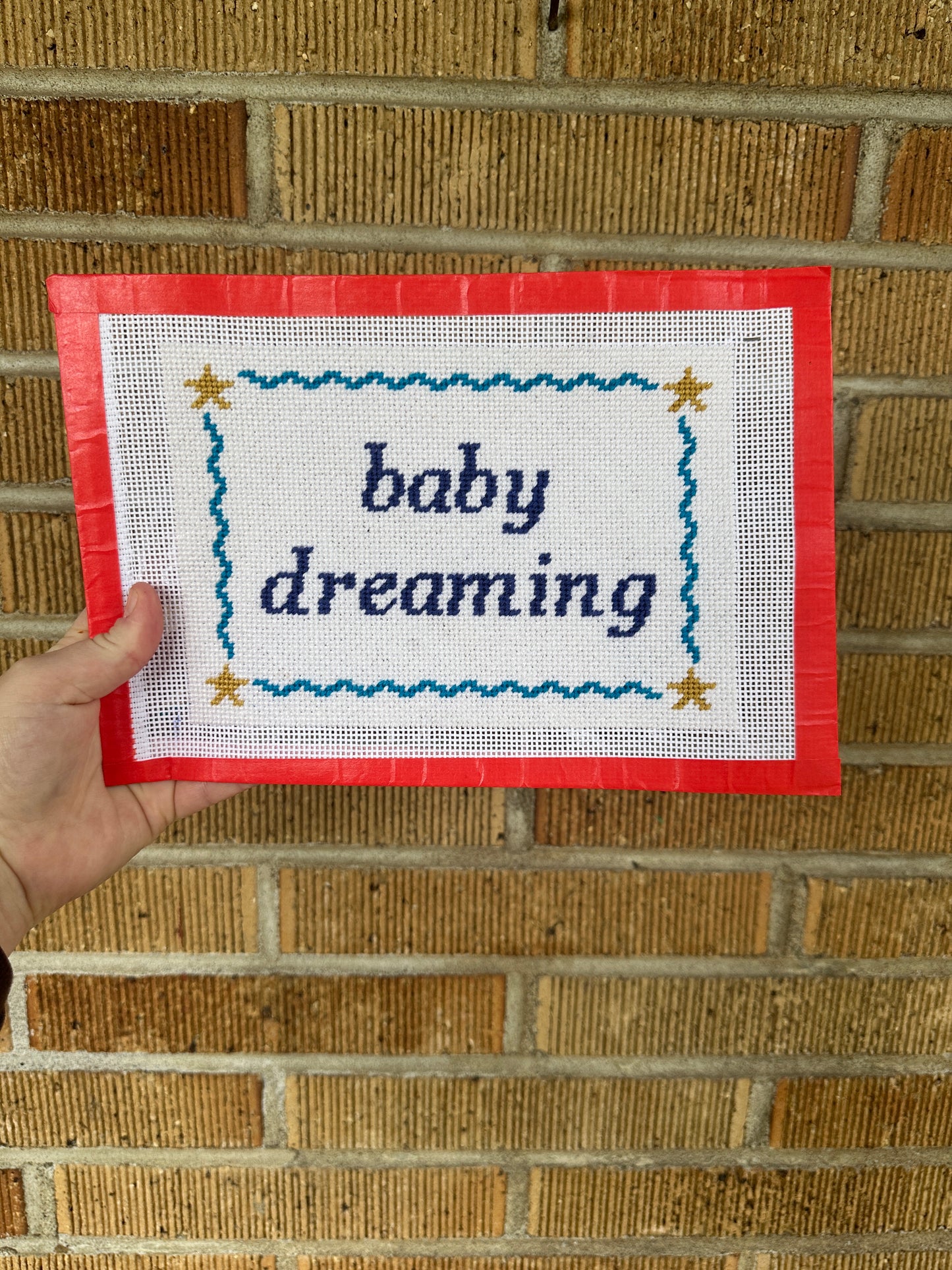 Baby Dreaming Needlepoint Canvas