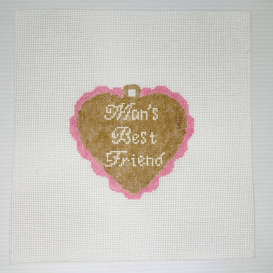 Man’s Best Friend Needlepoint Canvas – Sabrina Carpenter Lyric Mini, Hand-Painted 18 Mesh
