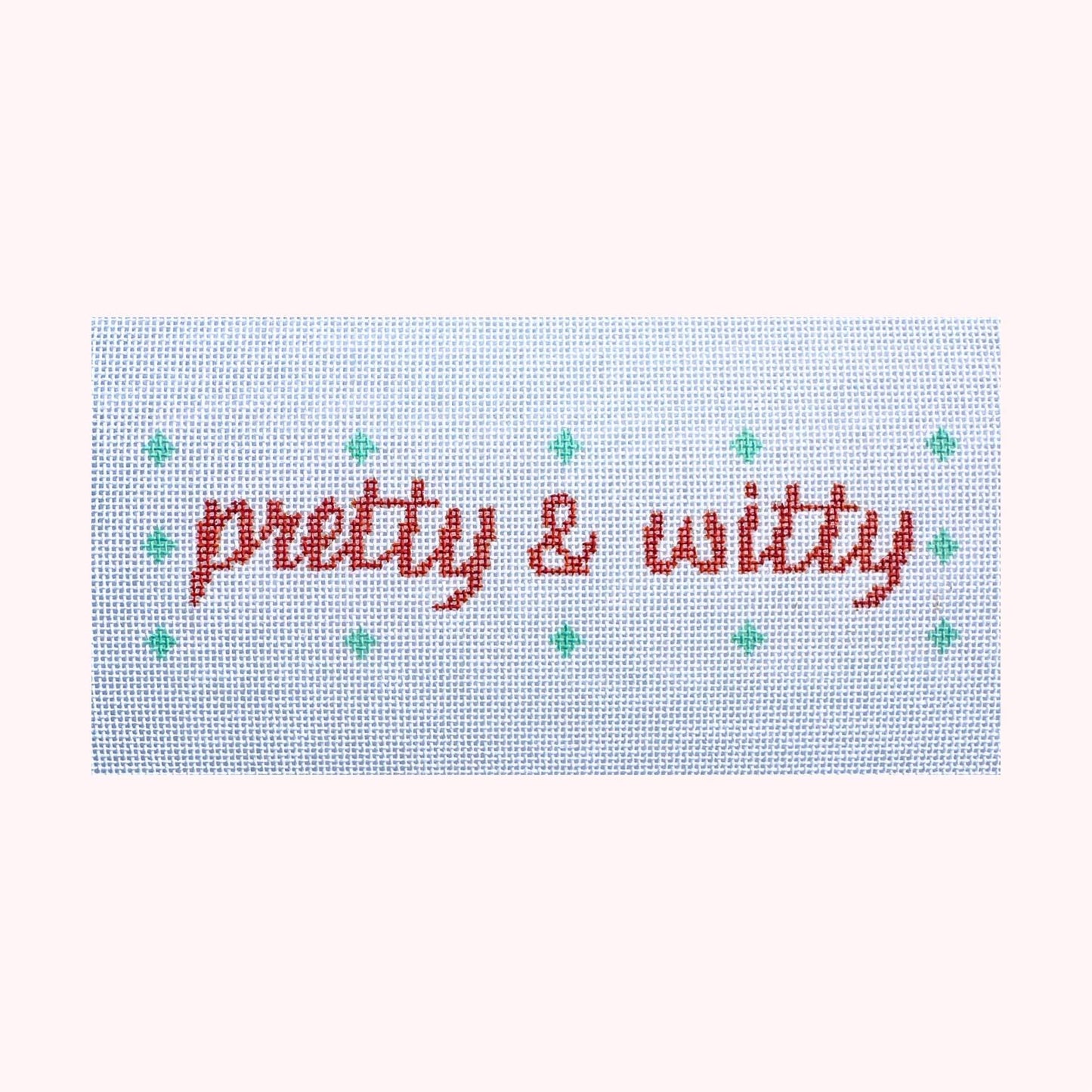 Pretty and Witty Needlepoint Canvas – Hand-Painted Lyric Mini, 18 Mesh