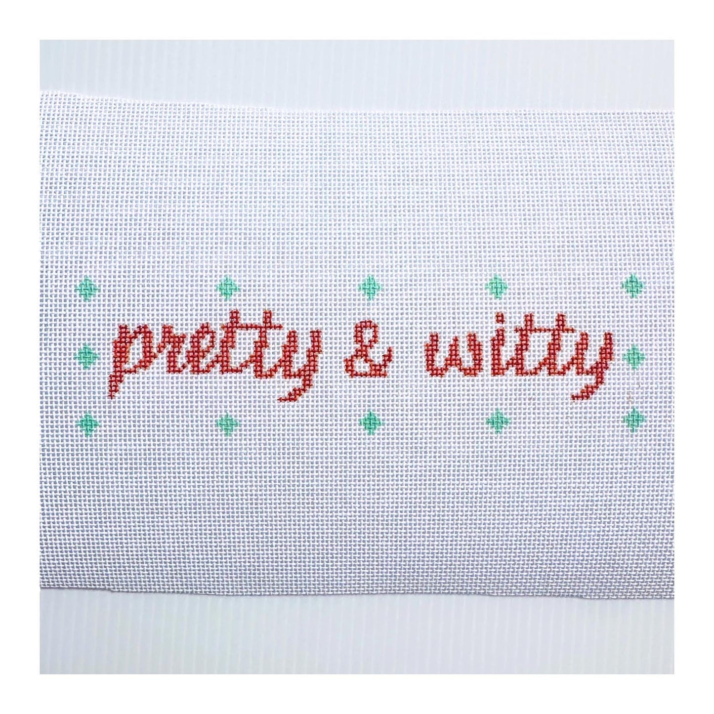 Pretty and Witty Needlepoint Canvas – Hand-Painted Lyric Mini, 18 Mesh