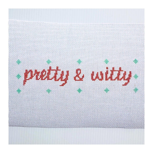 Pretty and Witty Needlepoint Canvas – Hand-Painted Lyric Mini, 18 Mesh