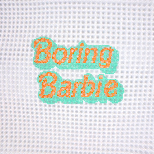 Boring Barbie Needlepoint Canvas