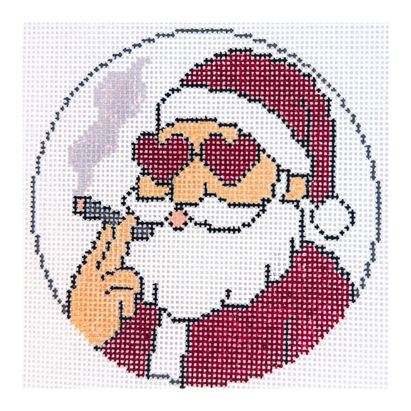 Smoking Santa Needlepoint Canvas