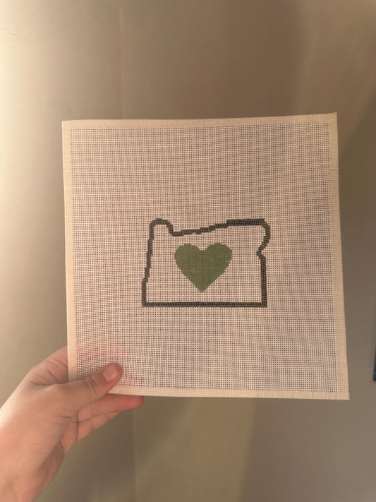 Oregon Needlepoint Canvas – PNW, Hand-Painted 18 Mesh