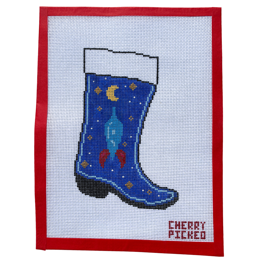 Space Needlepoint Stocking