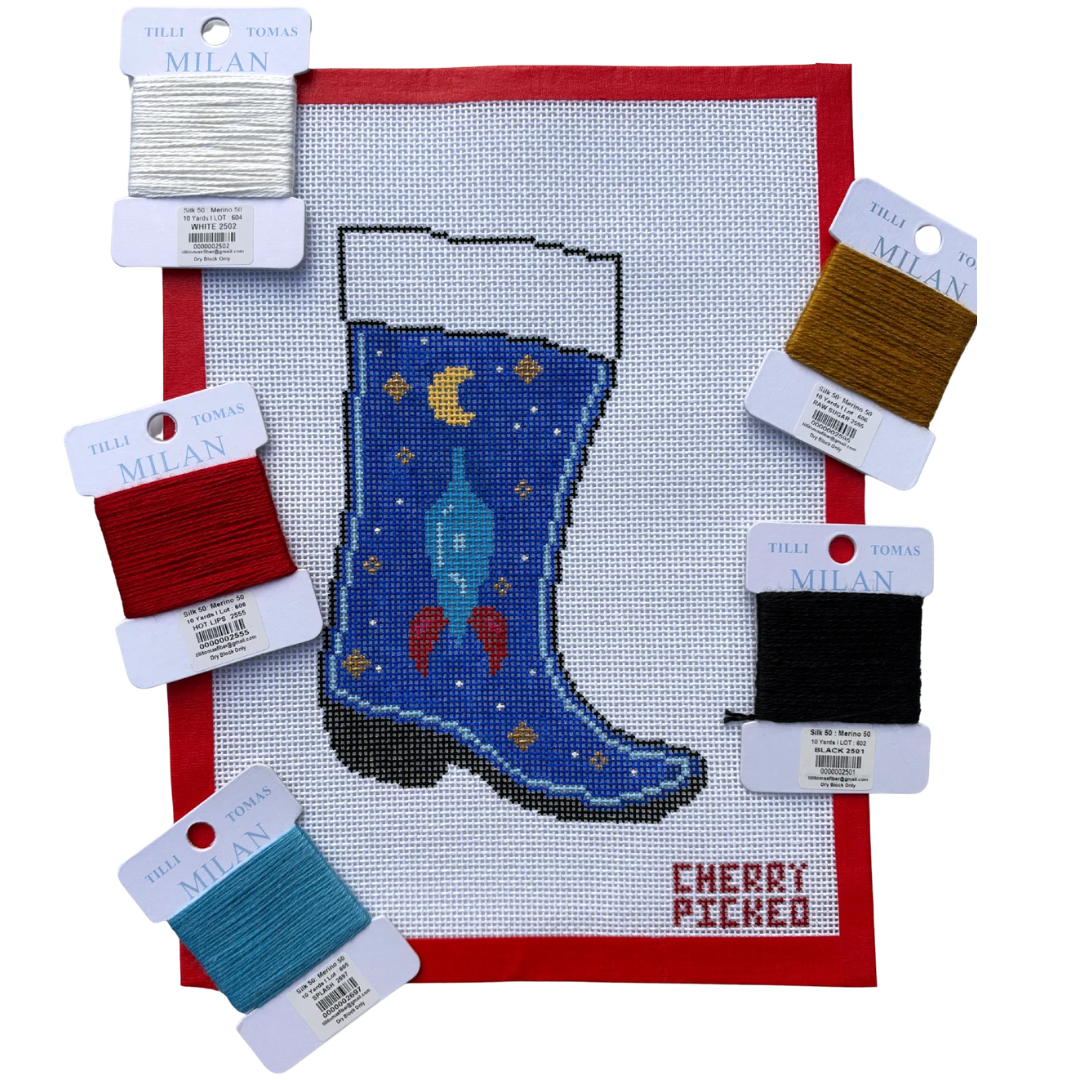 Space Needlepoint Stocking
