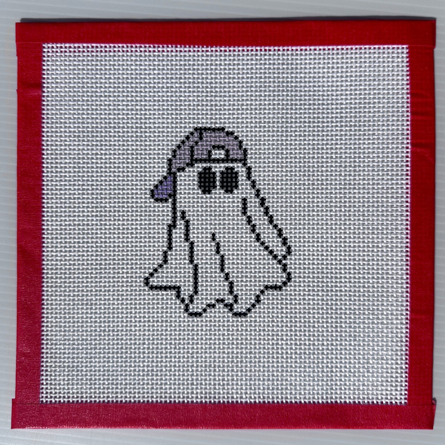 Ghost with Baseball Hat Needlepoint Canvas