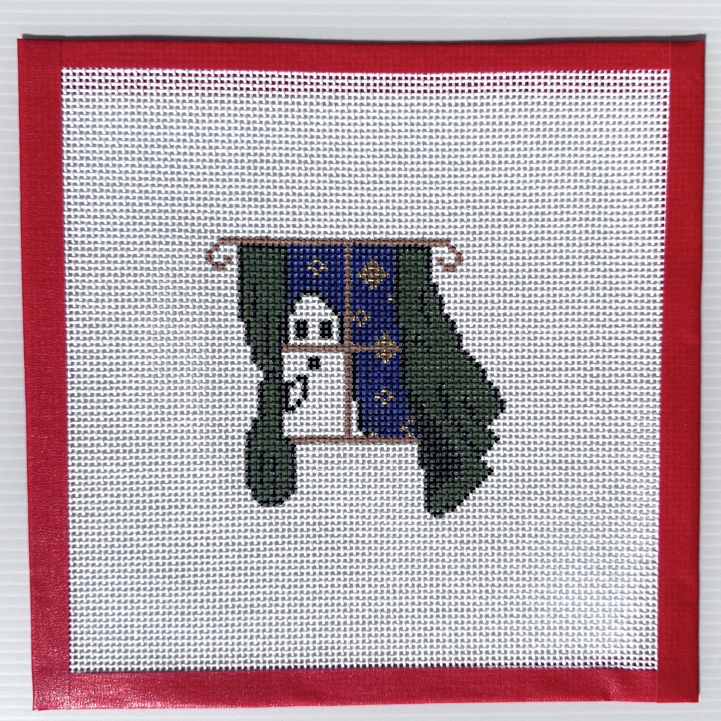 Ghost in Window Needlepoint canvas