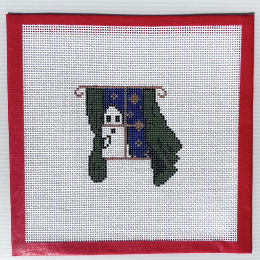 Ghost in Window Needlepoint canvas