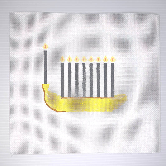 Banana Menorah Needlepoint Canvas