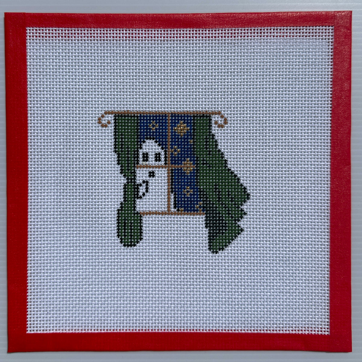 Ghost in Window Needlepoint canvas
