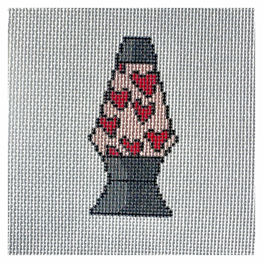 Heart Lava Lamp Needlepoint Canvas