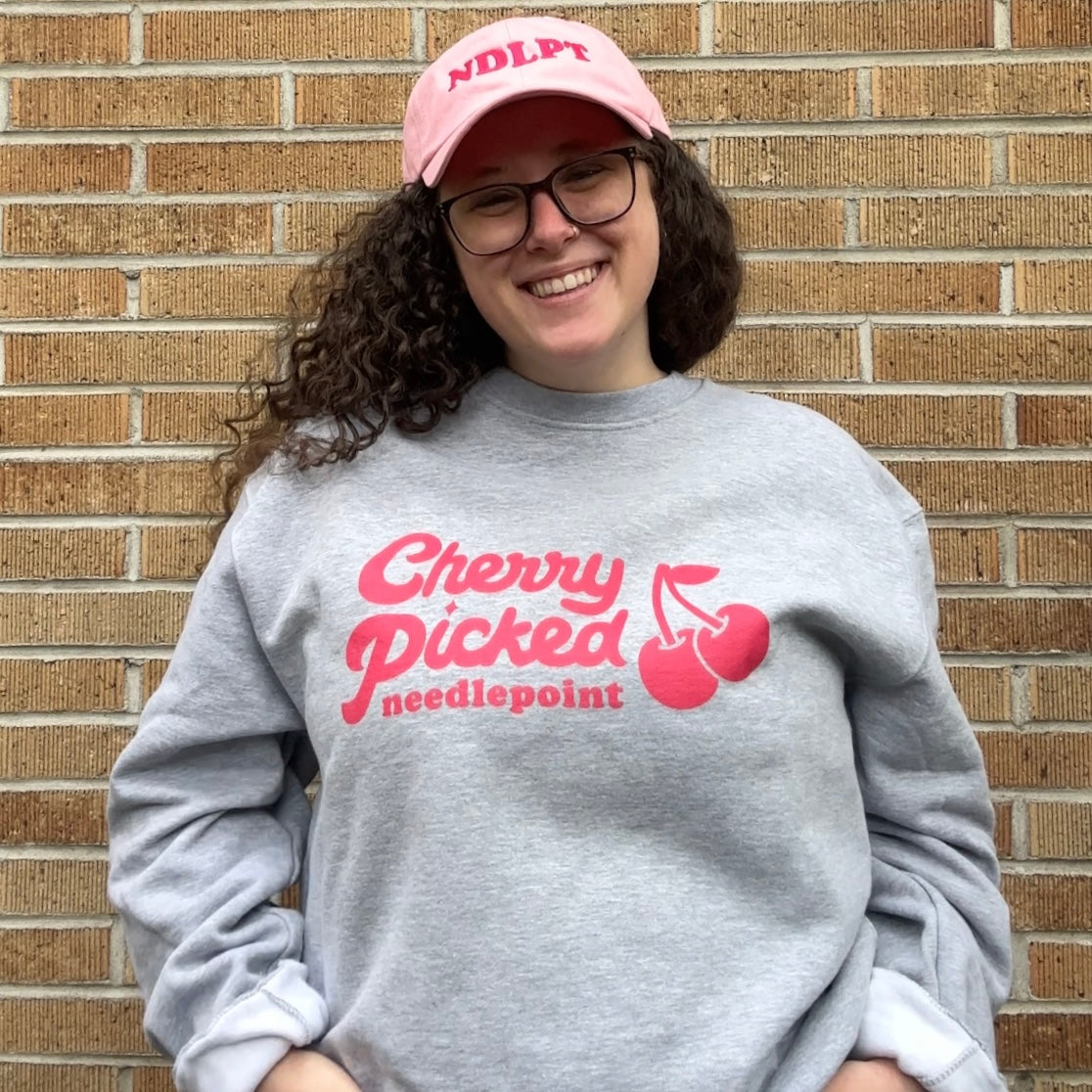 Cherry Picked Needlepoint Sweatshirt