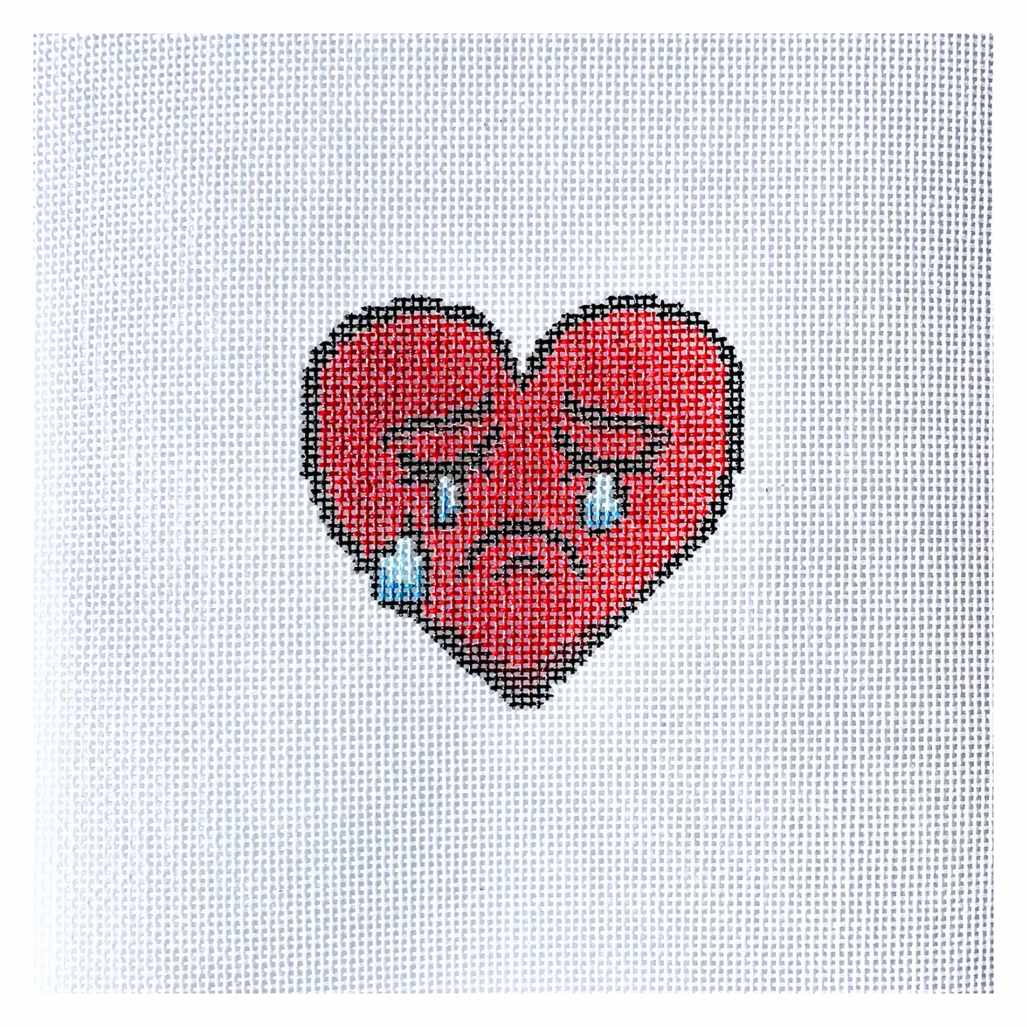Crying Heart Needlepoint Canvas