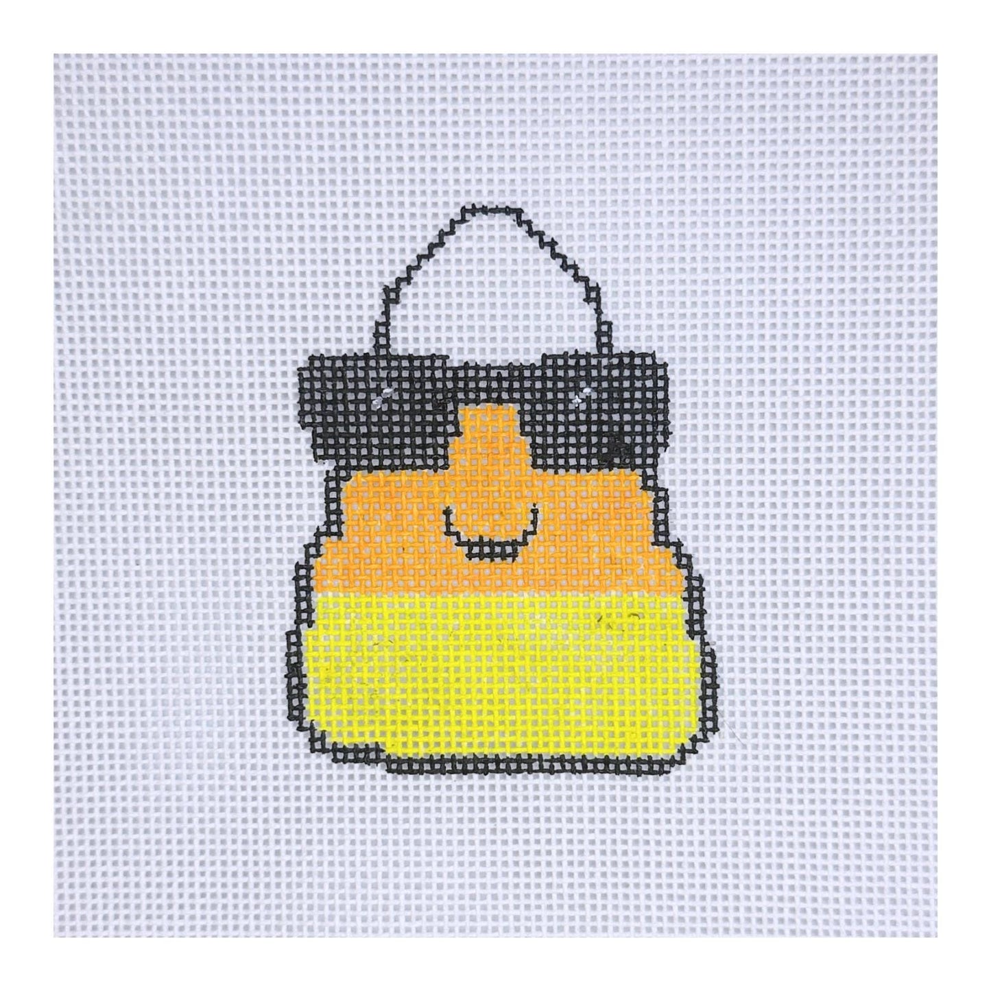 Candy Corn Needlepoint Canvas – Halloween Candy Mini, Hand-Painted 18 Mesh