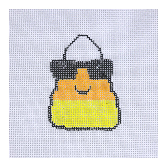 Candy Corn Needlepoint Canvas – Halloween Candy Mini, Hand-Painted 18 Mesh