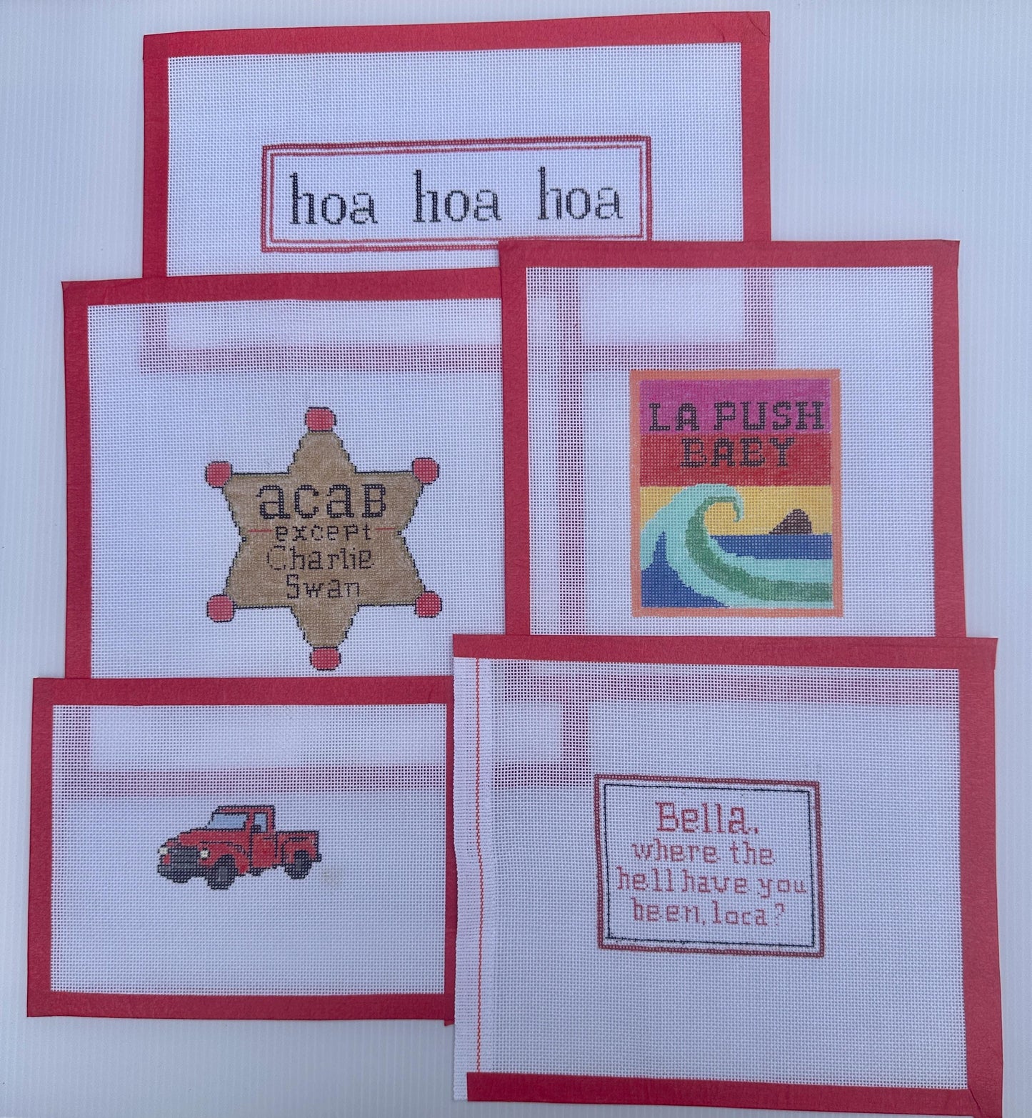 Charlie Swan Sheriff Badge Needlepoint Canvas